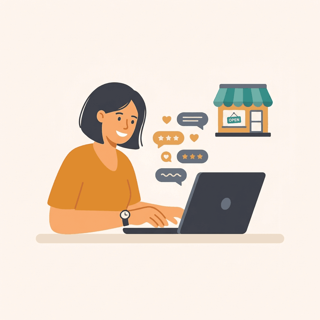 A prospect chatting with a business through its website